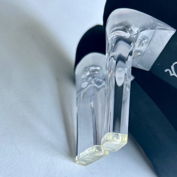 Andrew Marc Alexa Black Fabric Point Toe Plastic Heels size 10 - Picture 11 of 14